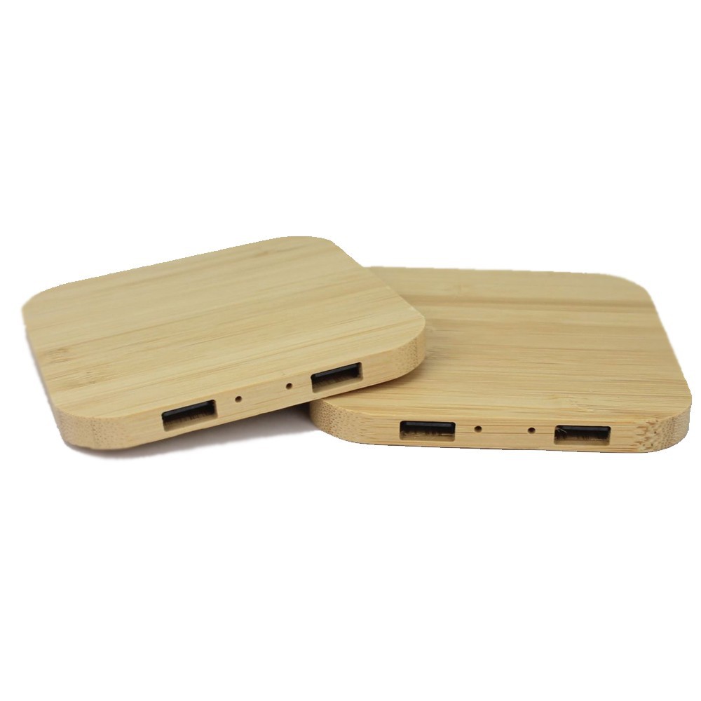 Bamboo Portable Wireless Charger 3