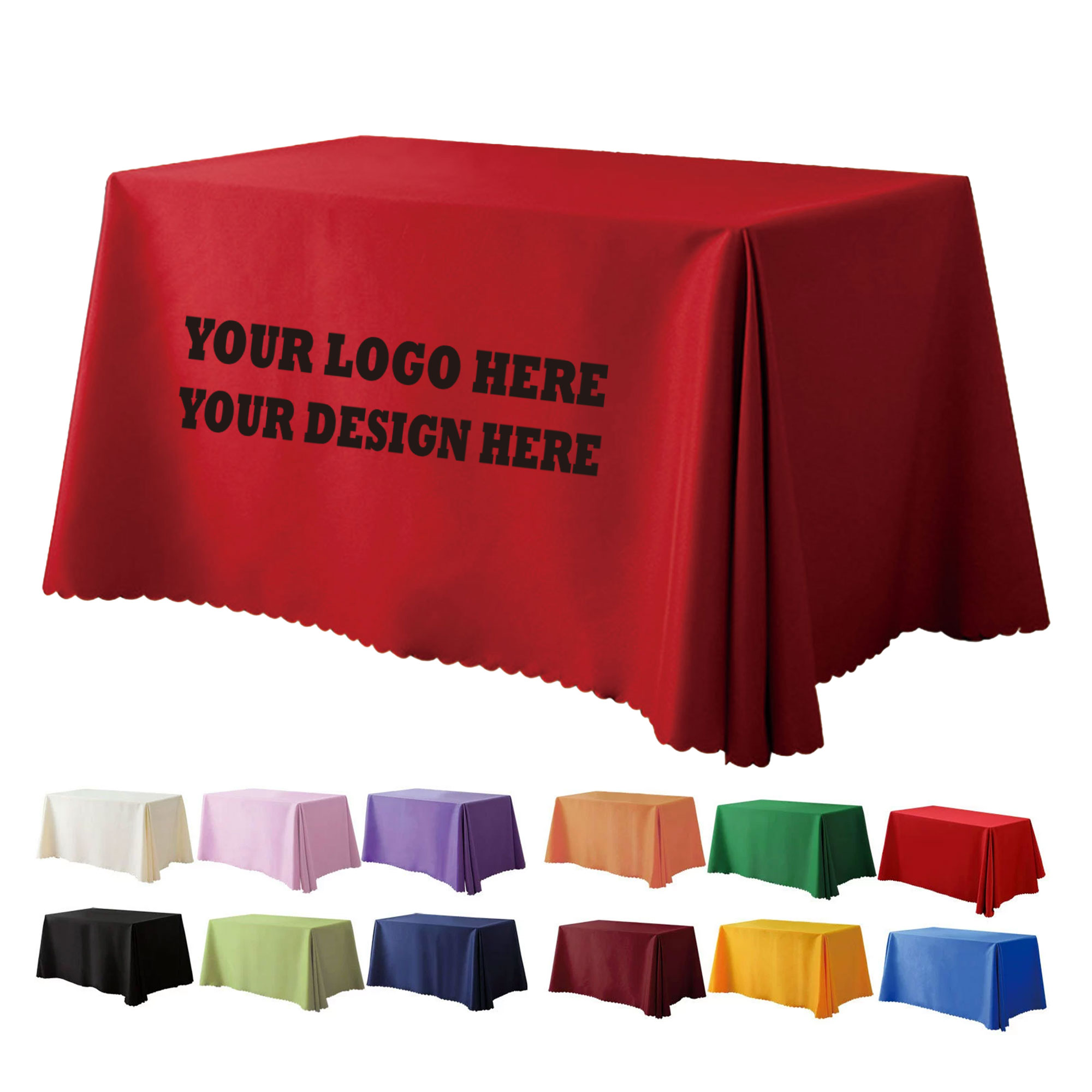 Logo Printed Rectangular Conference Table Cover 4
