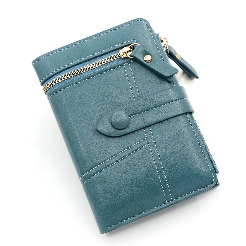 Women's PU Leather Short Zipper Purse 12