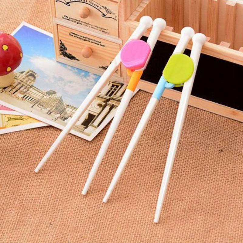 Plastic Cute Baby Kids Beginners Learn Training Chopsticks Sets 4
