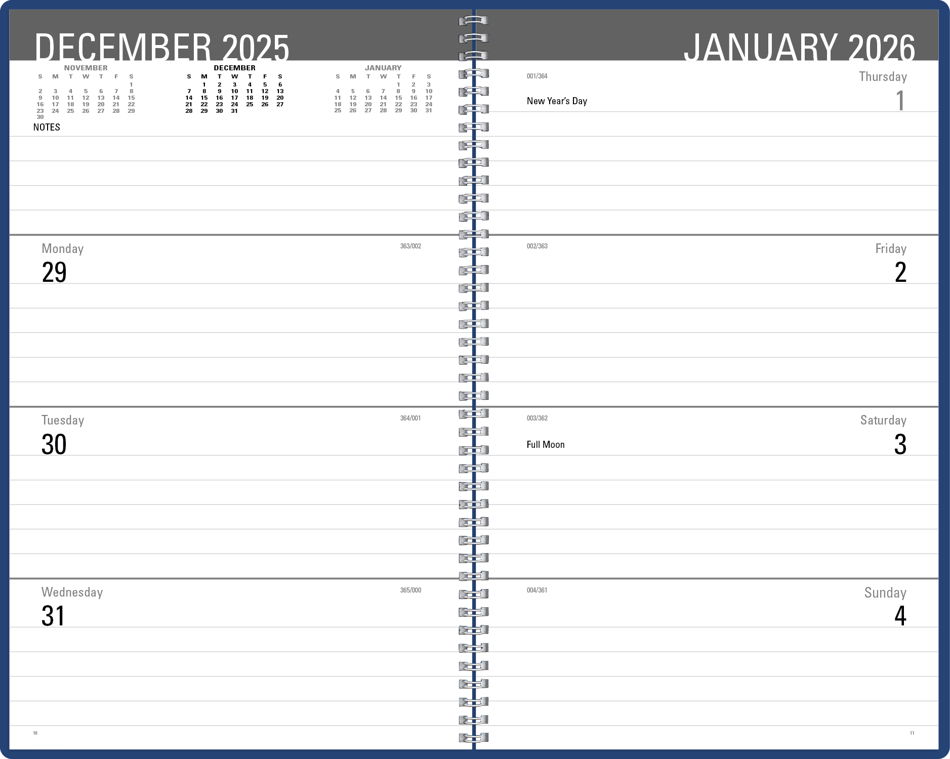 Triumph® Calendars Classic Weekly Desk Planner 9