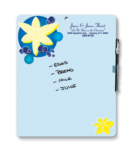 10 Mil. Write on/ Wipe off Premium Plastic Memo Board (Spot Color) 2