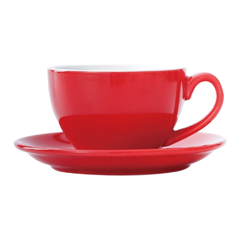 7.4 Oz Ceramic Coffee Cup with Saucer 5