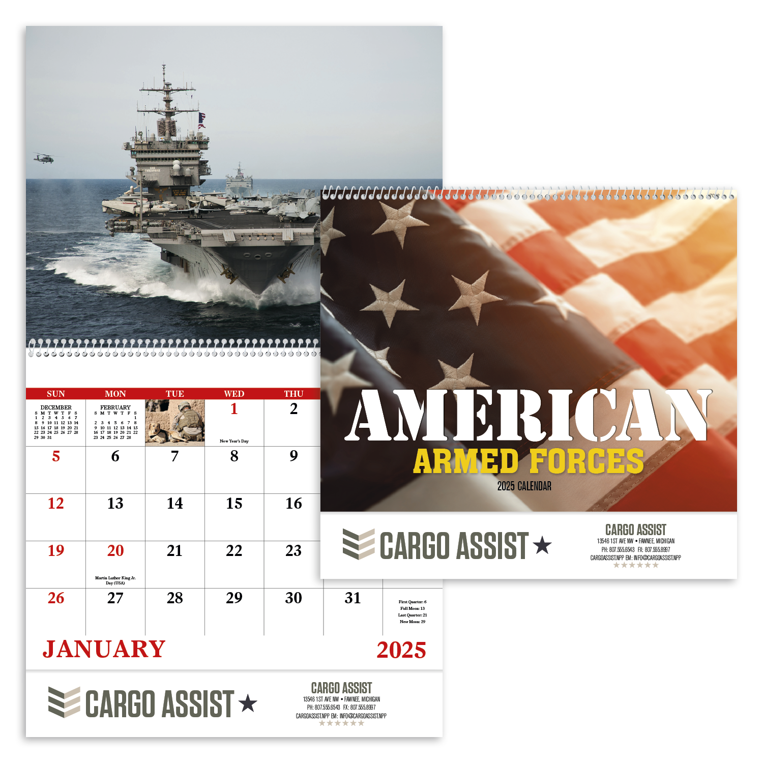 Good Value™ American Armed Forces - Spiral Calendar 9