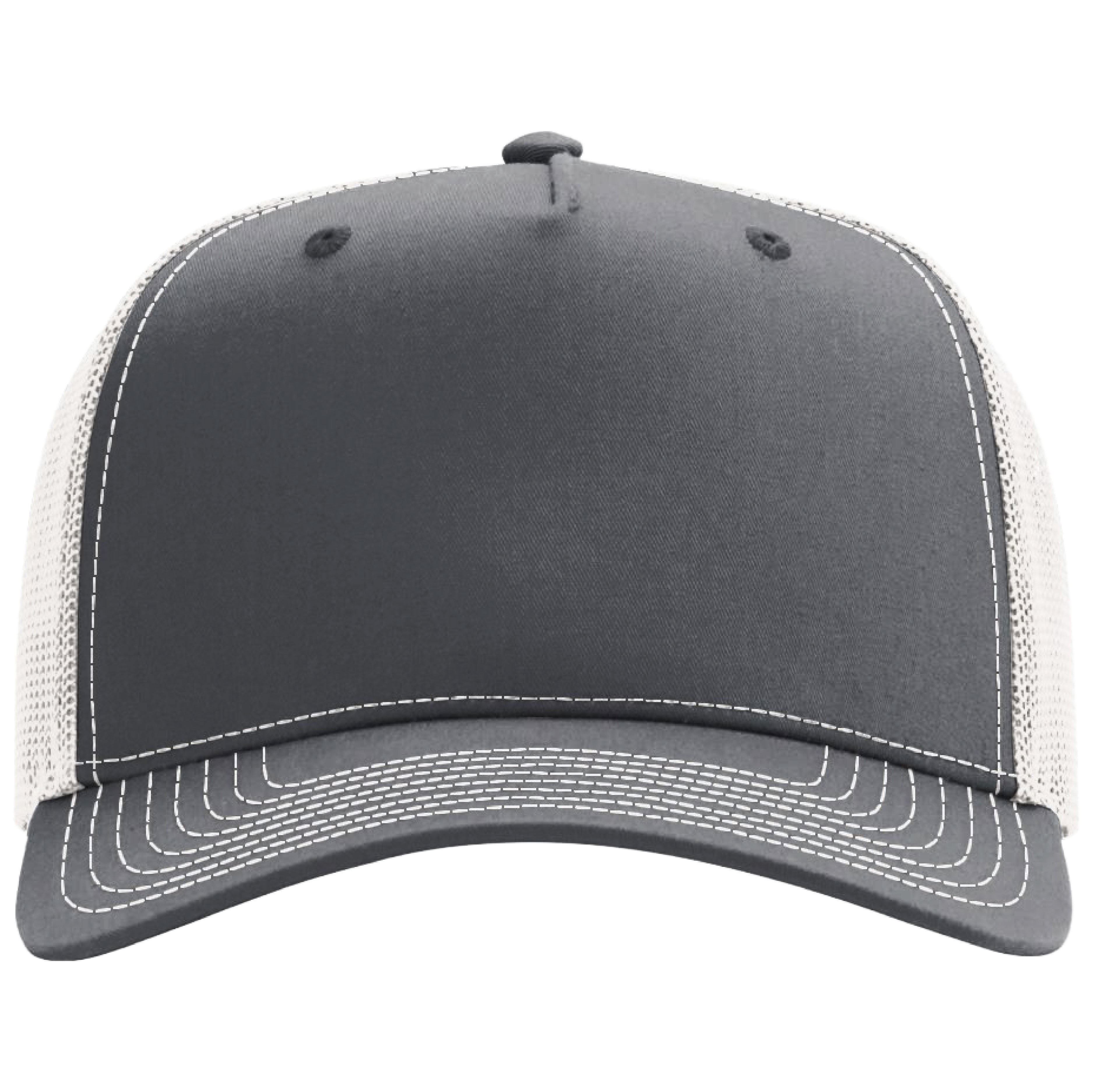 Richardson 112FPC Champ 5-Panel Snapback Trucker Hat w/Leatherette Adhesive Patches or Embroidery 19