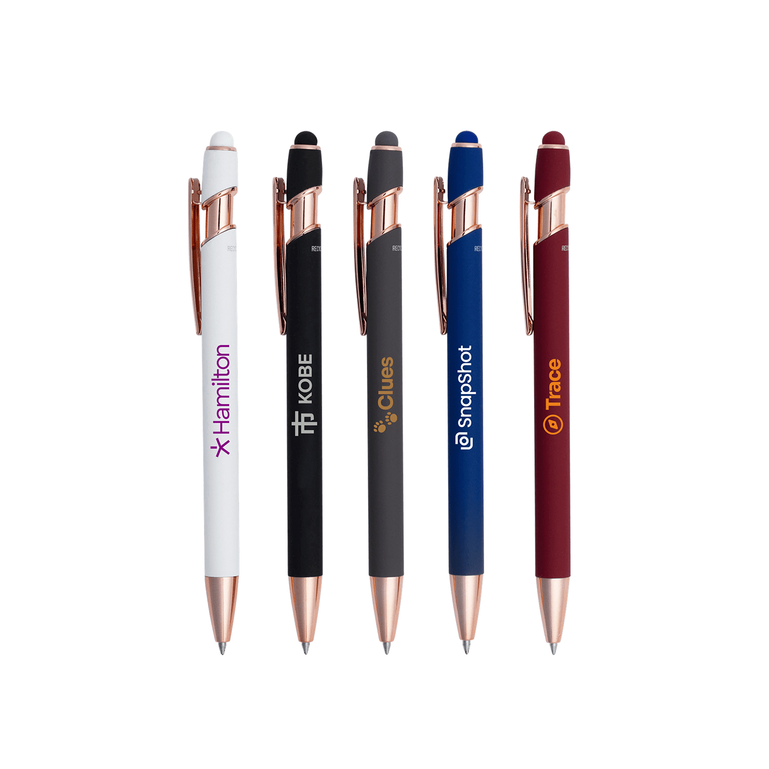 Lexi Stylus Satin Soft Touch Gel Click Pen - Rose Gold (Recycled Aluminum) 13