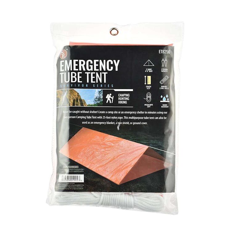 Emergency Orange Tube Tent - 8.25" x 6' 1