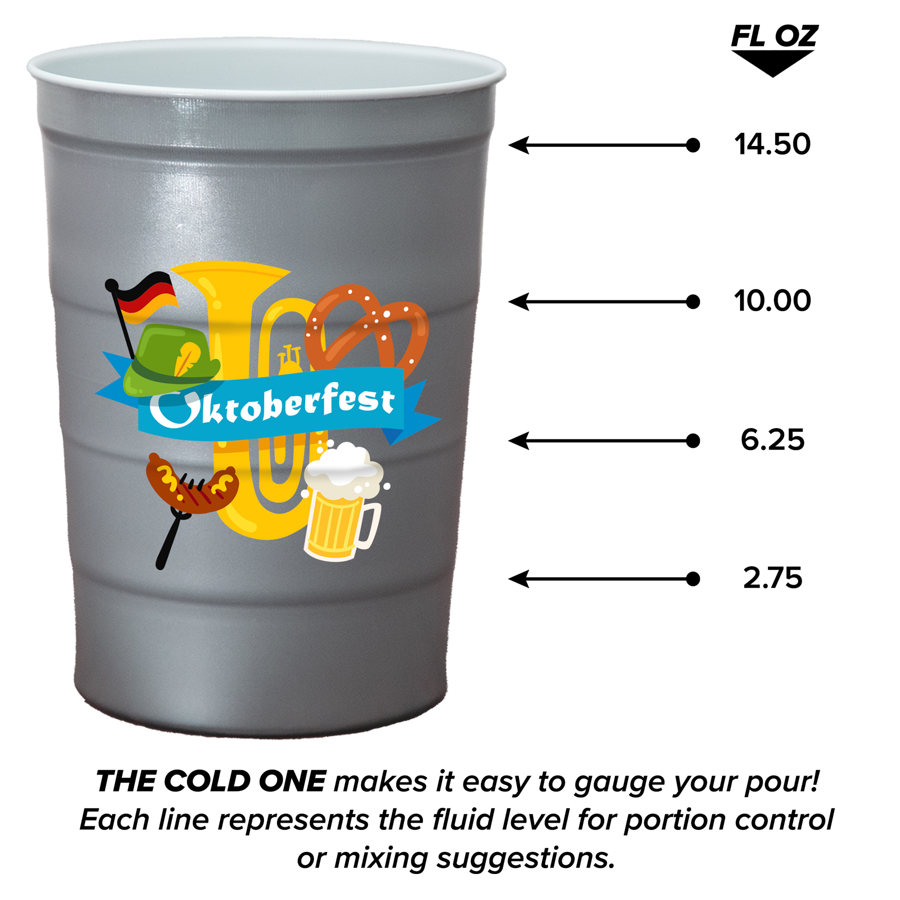 Garyline® The Cold One Steel Chill Party Cup - 16 oz.