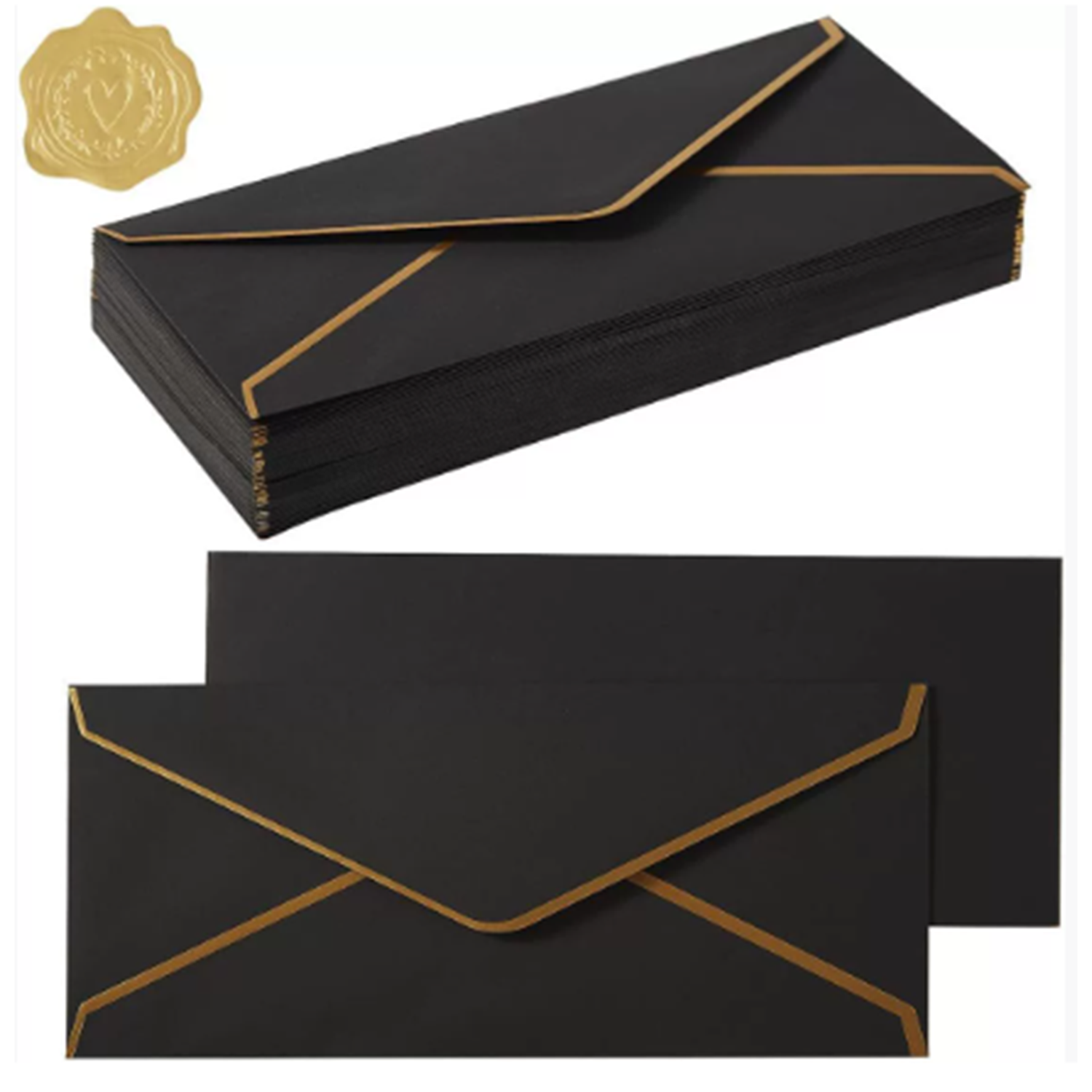 Elegant Gold-Foil Invitation Envelope 2
