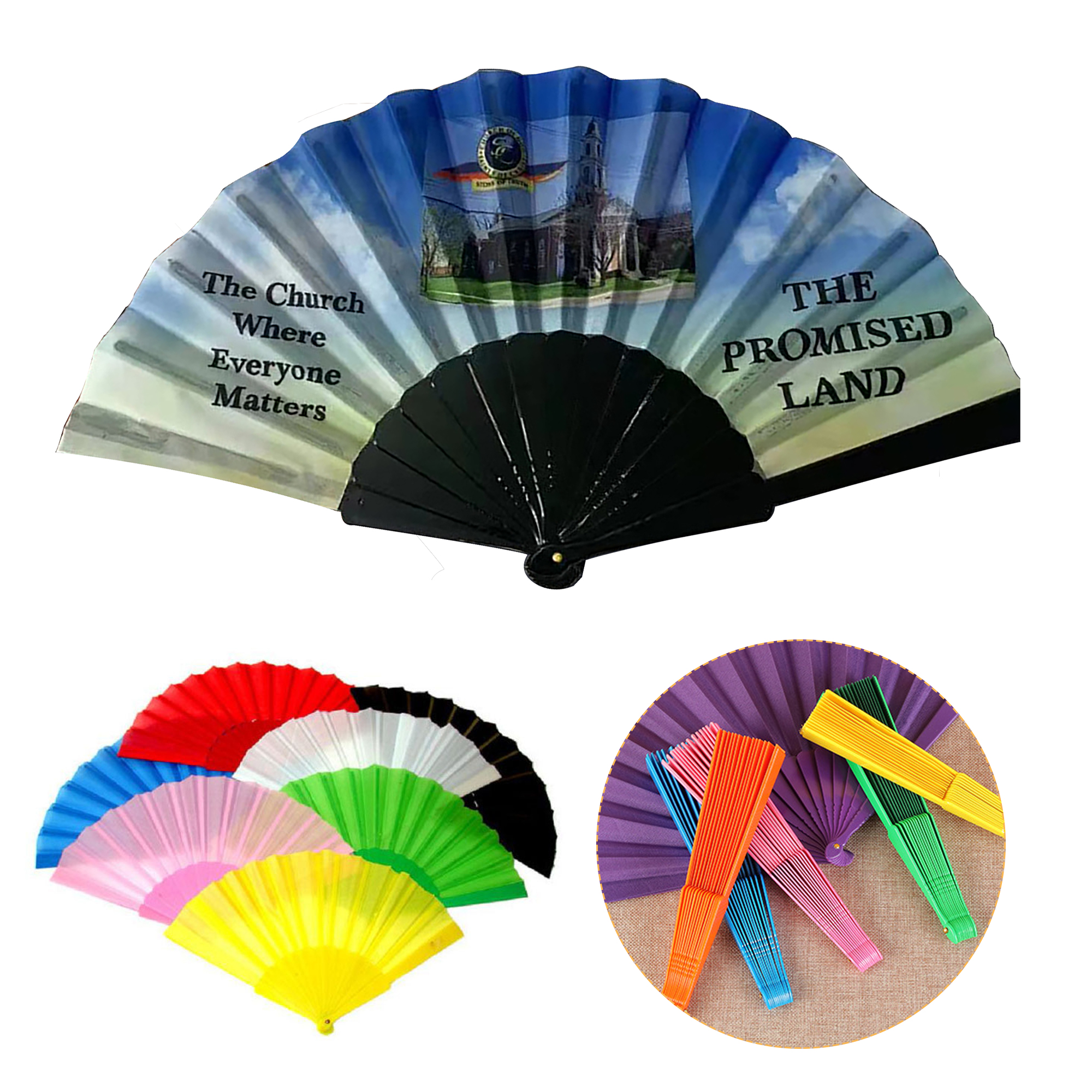 Folding Fabric Hand Fan 7