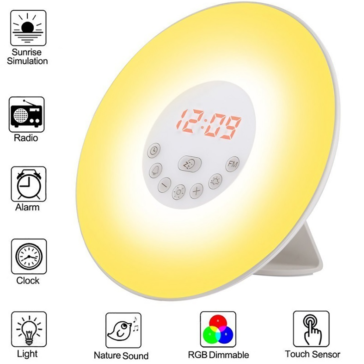 Sunrise Wake Up Clock FM Radio With Light 1