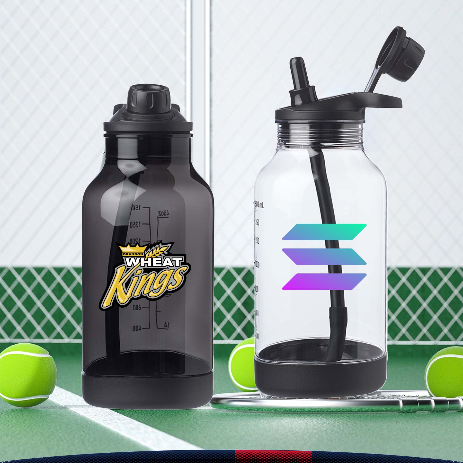 Stylish Plastic Sports Bottles - 64 oz. 7