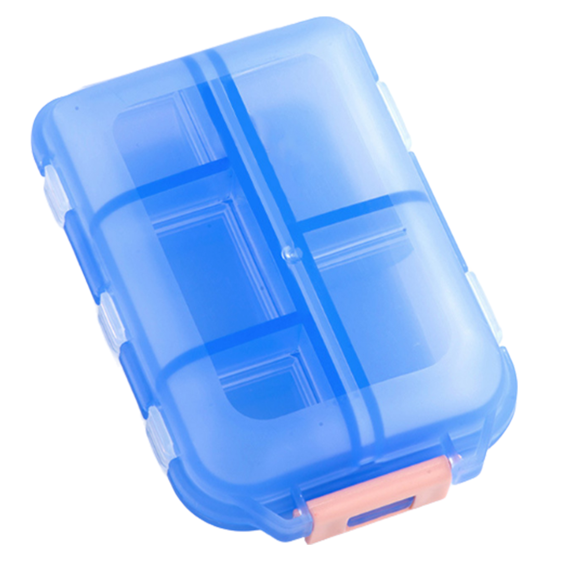 Secure 10 Cell Portable Transparent Medicine Box 2