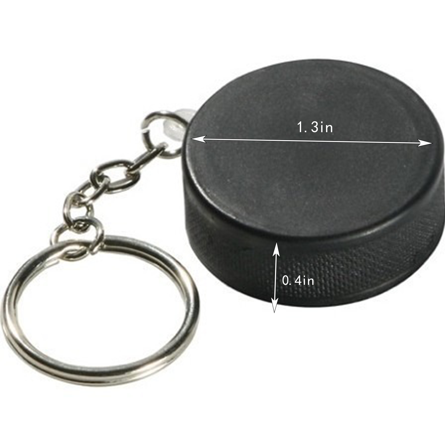 PU Hockey Puck Keychain Stress Relief Squeeze Toy 4
