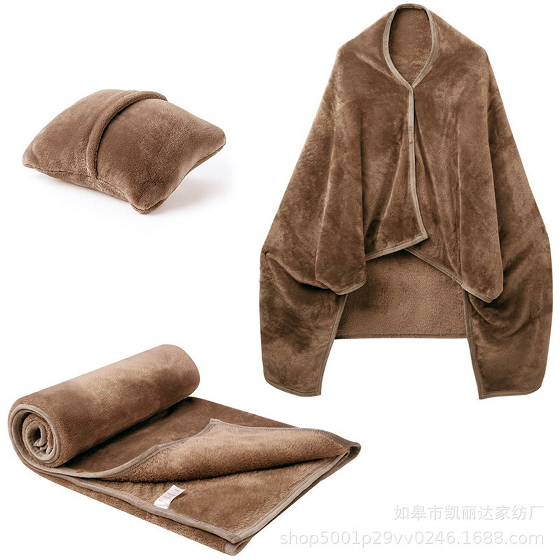 Versatile Foldable Flannel Travel Blanket 2