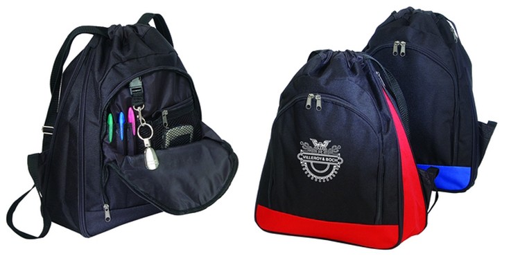 Expandable Poly Drawstring Backpack 1