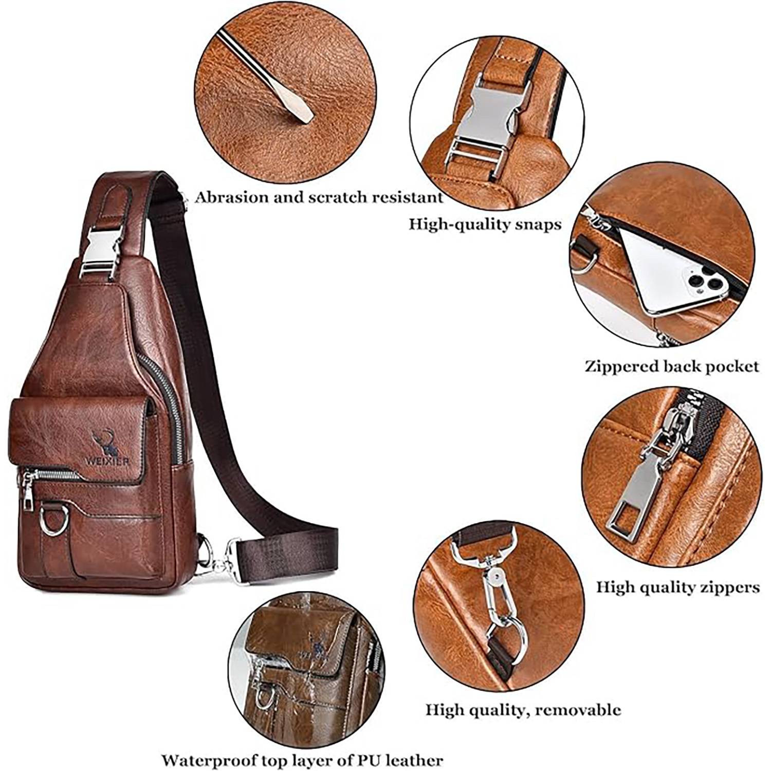 Large capacity waterproof crossbody bag 5
