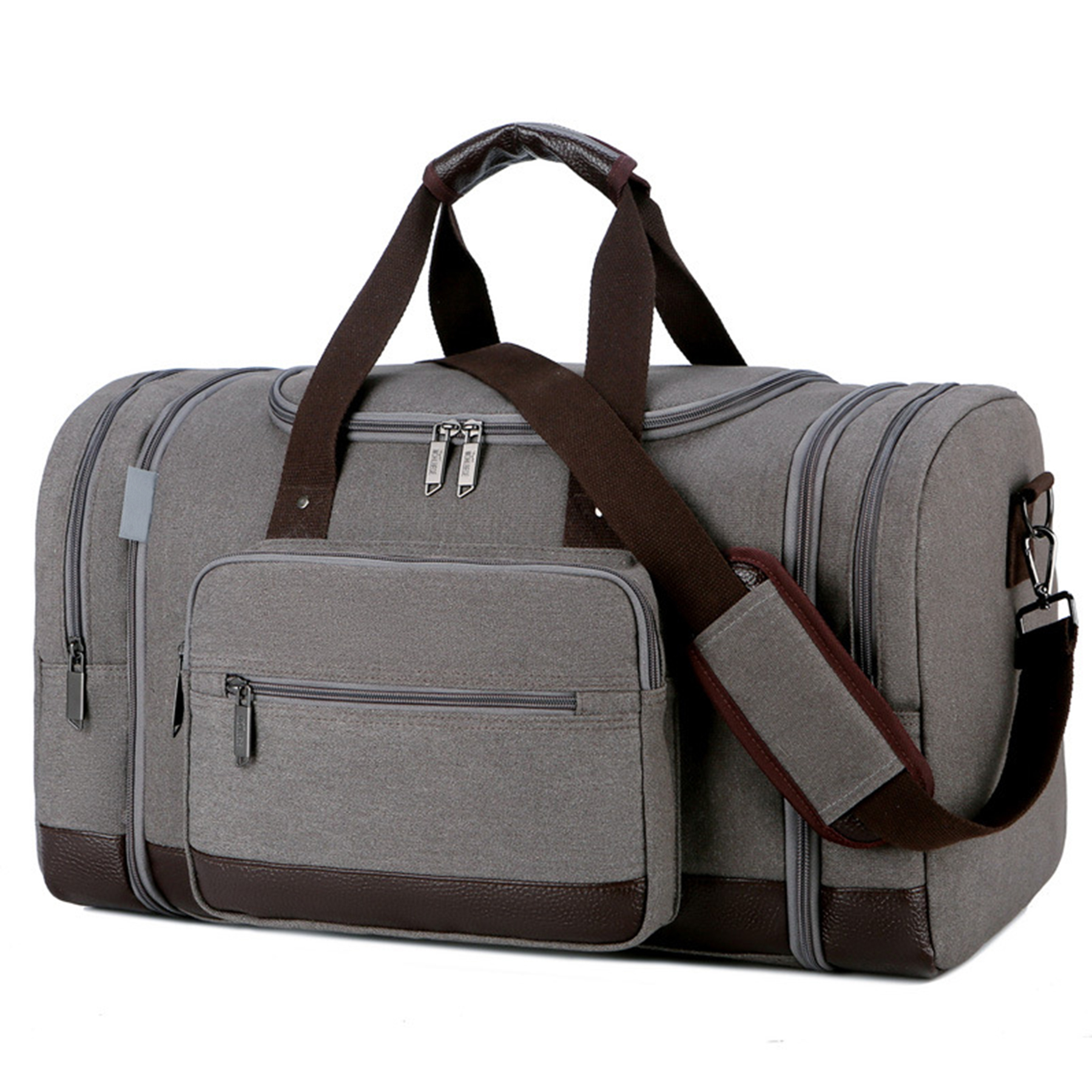 Canvas Shoe Compartment Travel Tote Bag 5
