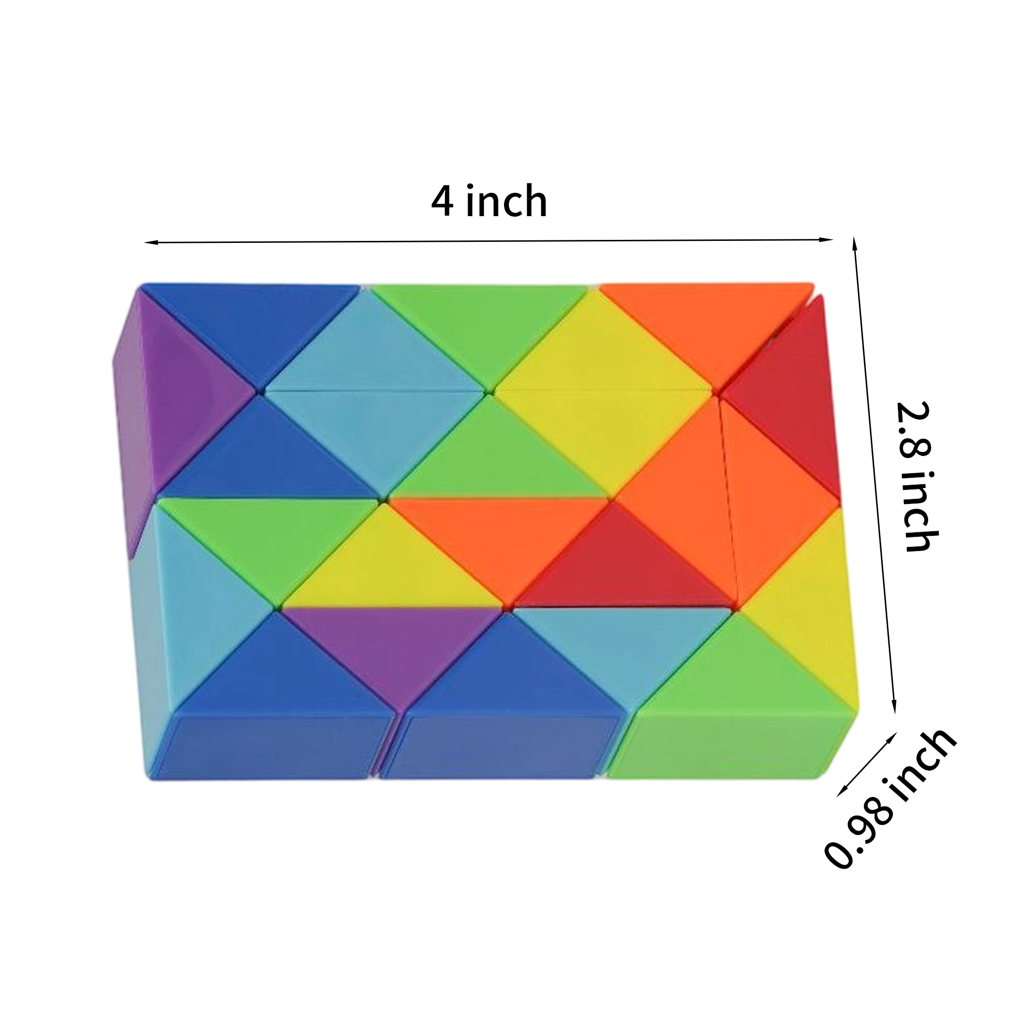 Large Twist Puzzle Snake With 24 Segment 4" Length x 0.98" Width x 2.8" Height 4