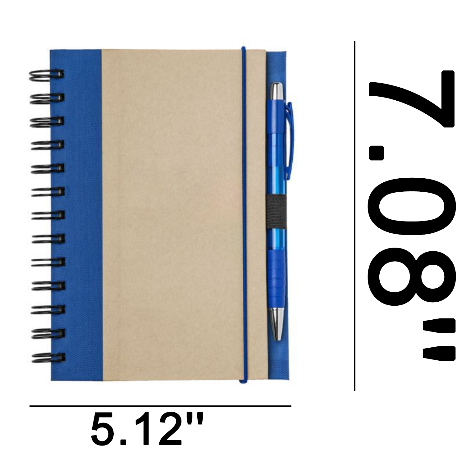 Eco-Friendly Brown Paper Spiral Notebook w/ Pen 4