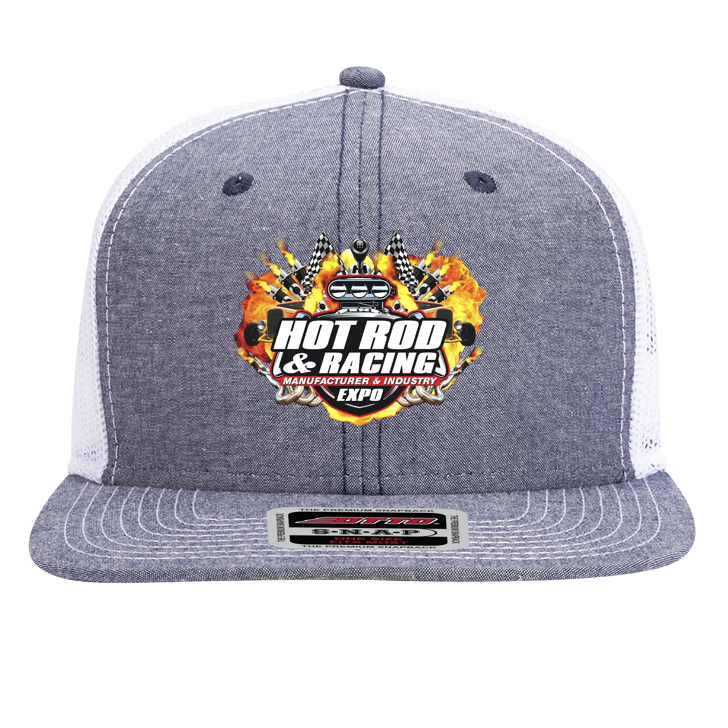 OTTO SNAP 6 PANEL MID PROFILE MESH BACK TRUCKER SNAPBACK HAT 40