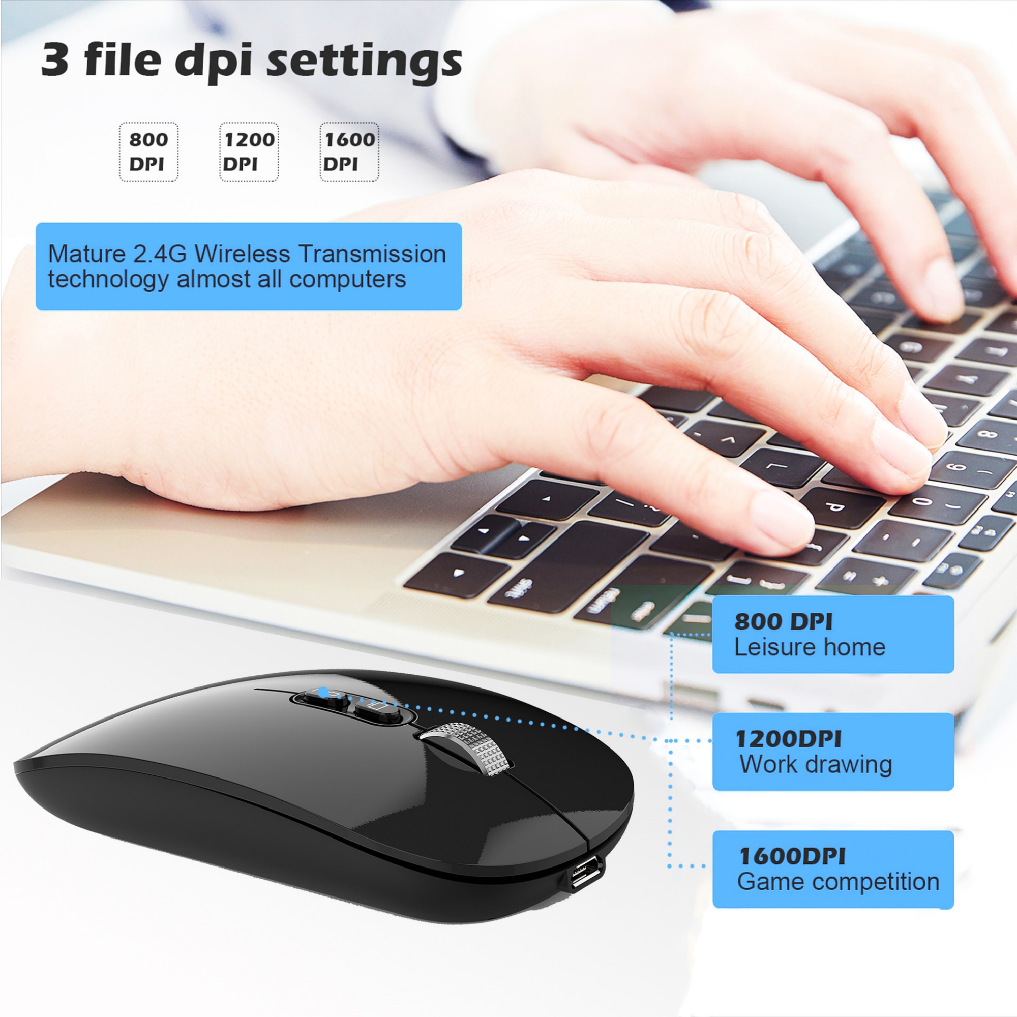Rehargable Wireless Mouse 5