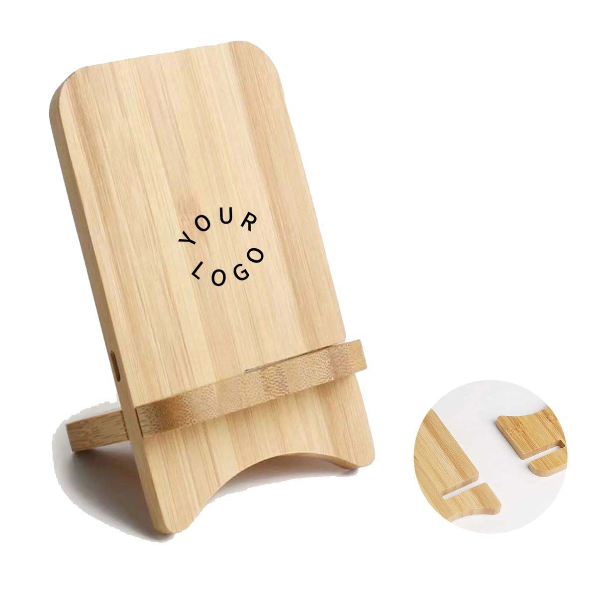 Portable Bamboo Wireless Phone Charging Stand 3