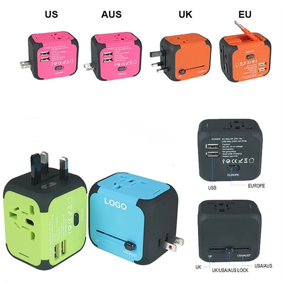 Multi Travel USB Adapter Plug 4