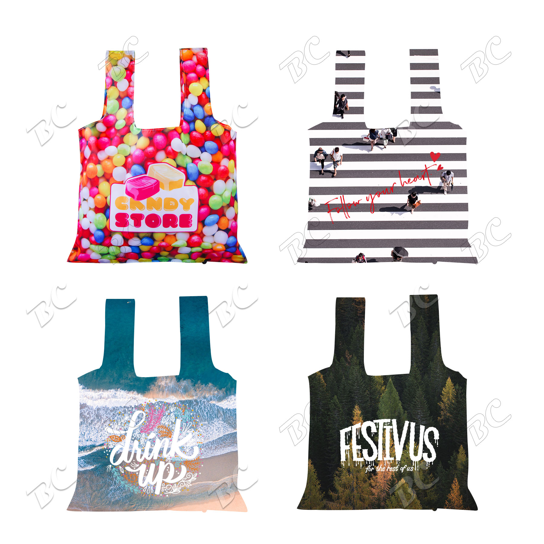 Reuseable 17"x21" Foldable Shopper Tote Bag 3