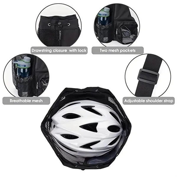 Breathable Quick-Dry Mesh Drawstring Backpack 8