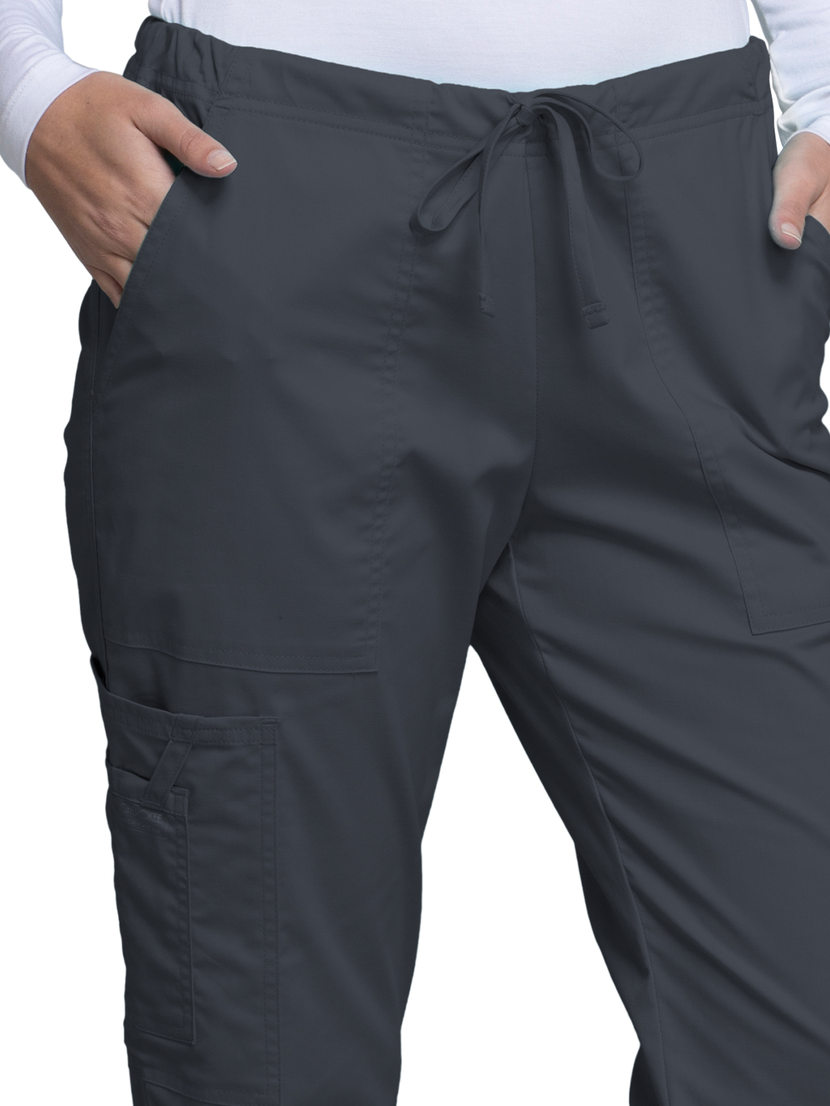 Cherokee - Workwear Core Stretch - Mid Rise Drawstring Cargo Pant 13