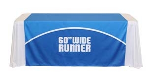 60" X 60" Full Color Table Runner - Open Back