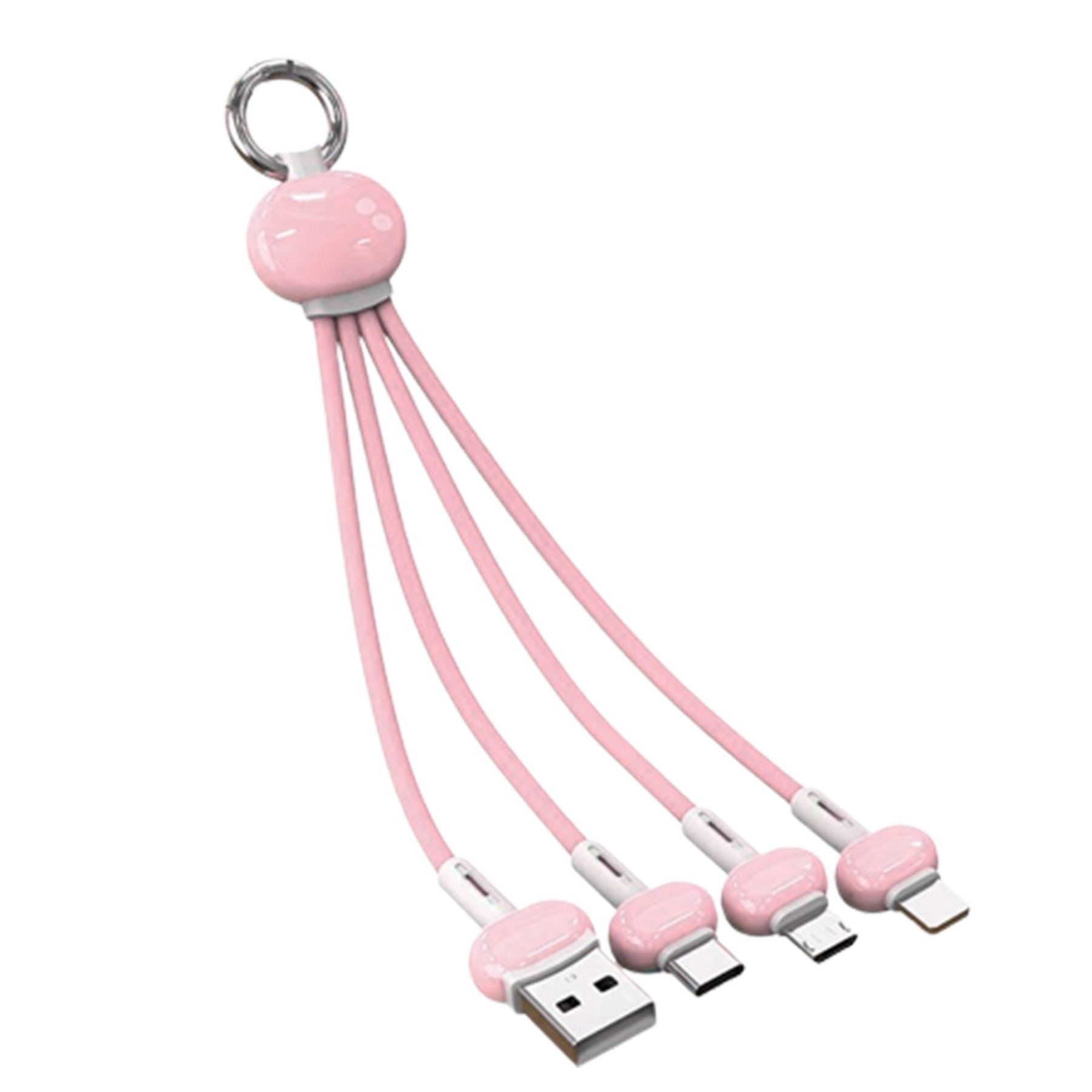 5.9 Inch 4 In 1 Charging Cable Keychain 6