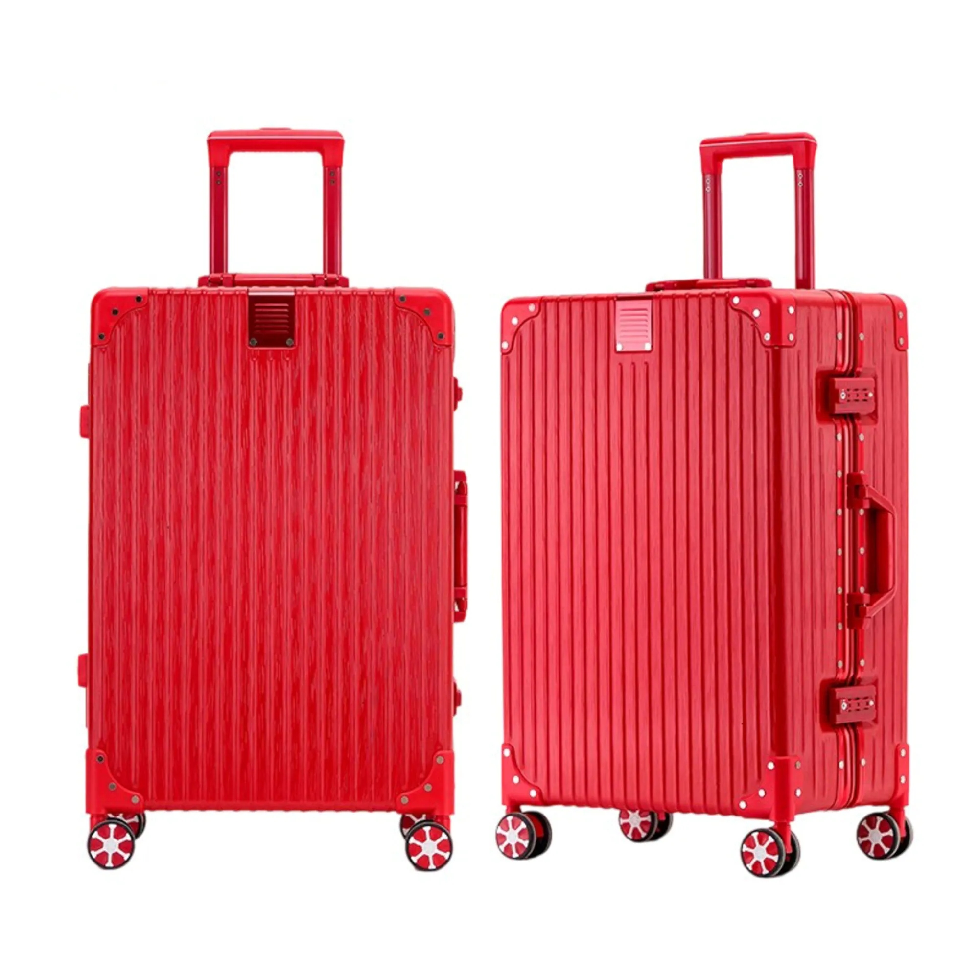 Retro Aluminum Frame Universal Wheel Luggage Compartment 5
