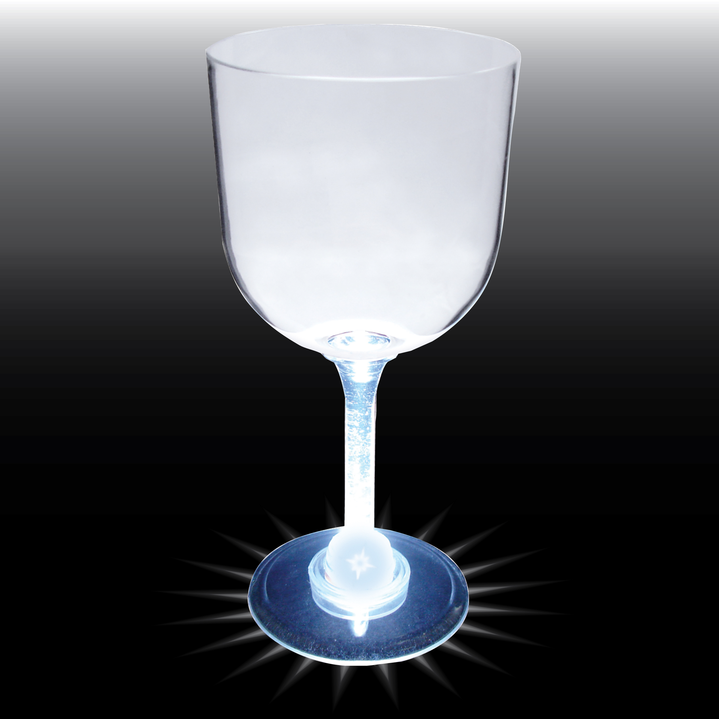 14oz Light Up Standard Stem Plastic Wine Goblet 10