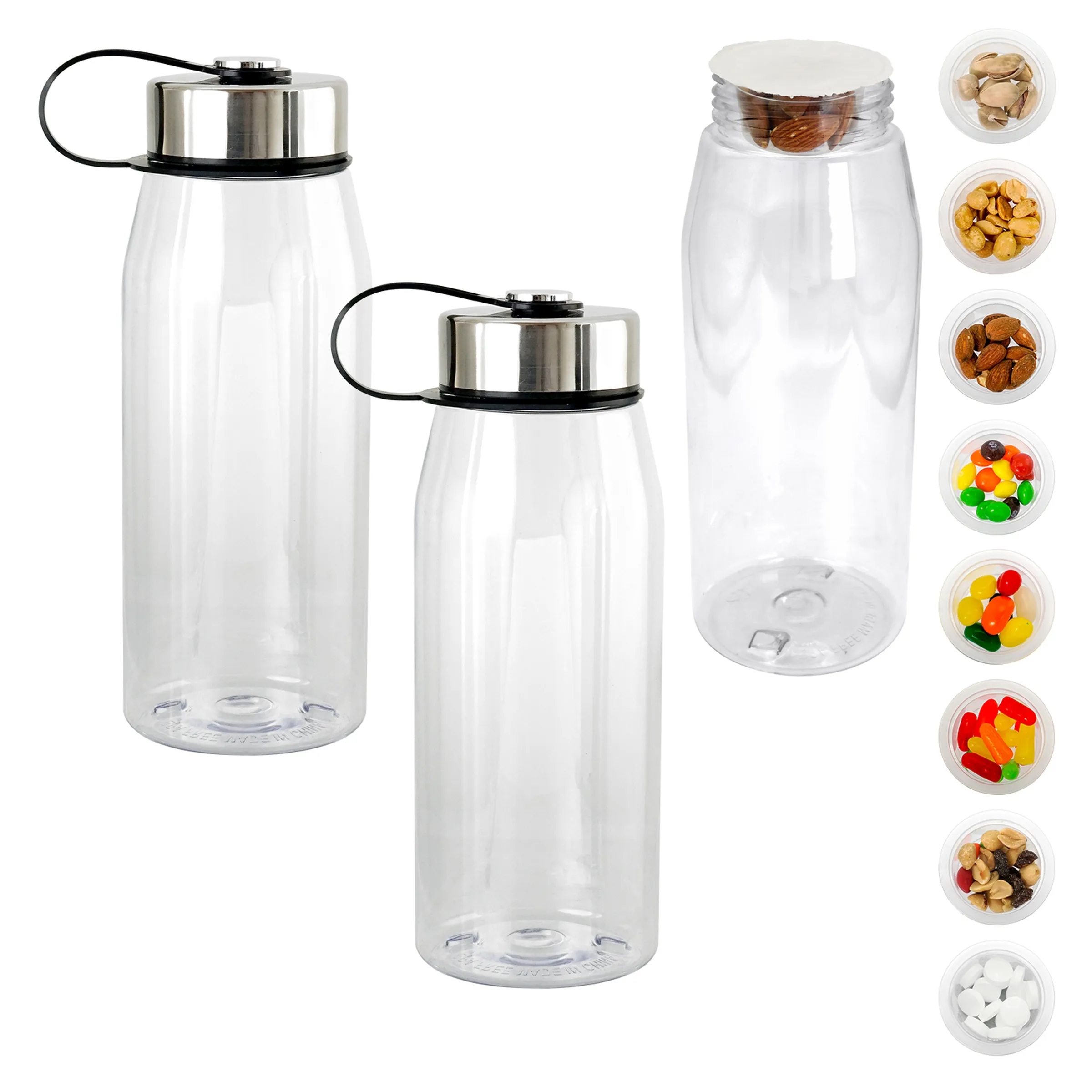 Metal Lanyard Lid 32 oz. Snack Bottle, custom water bottle with logo imprint 7