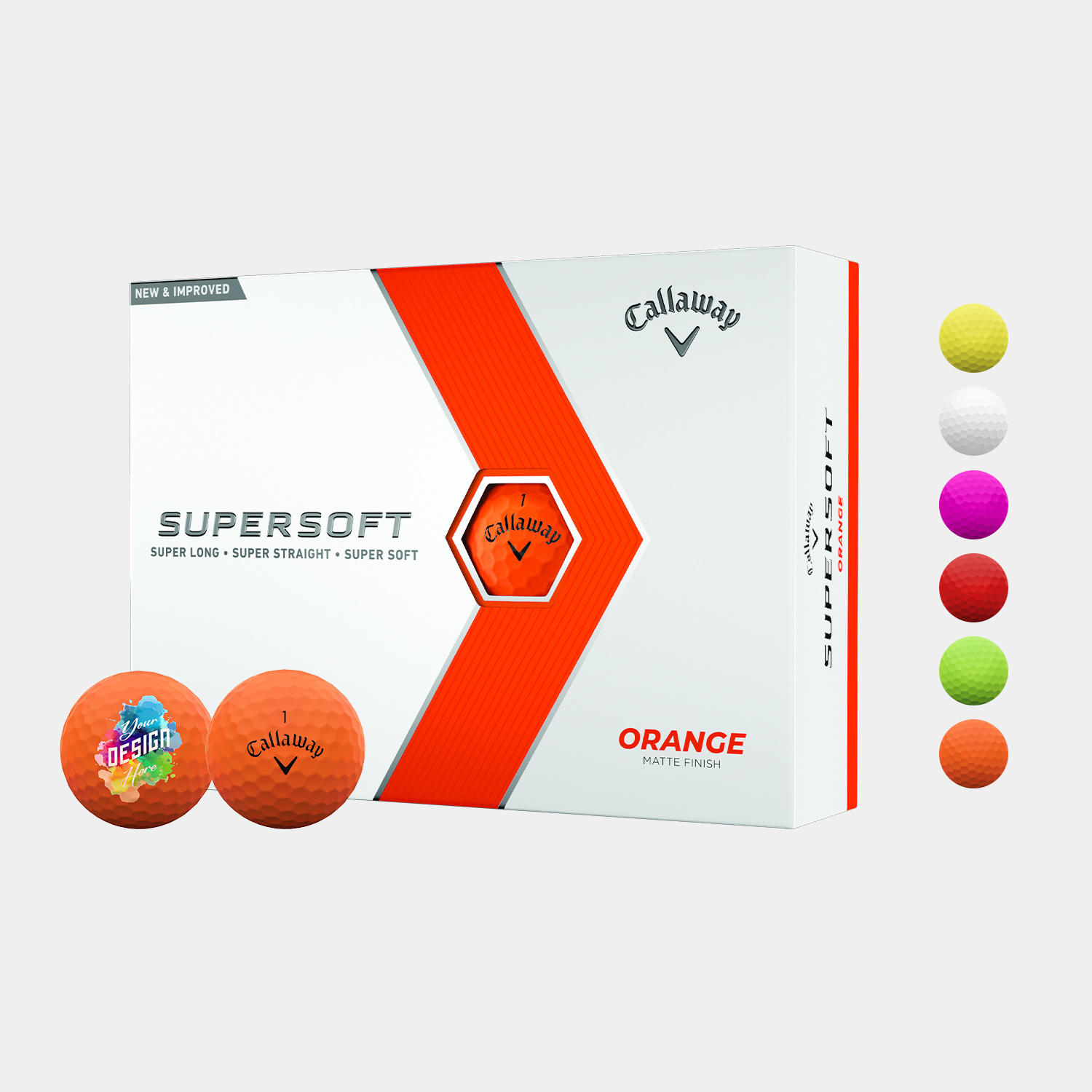 Callaway® 12 Pack Supersoft Golf Balls with Custom Imprints 1