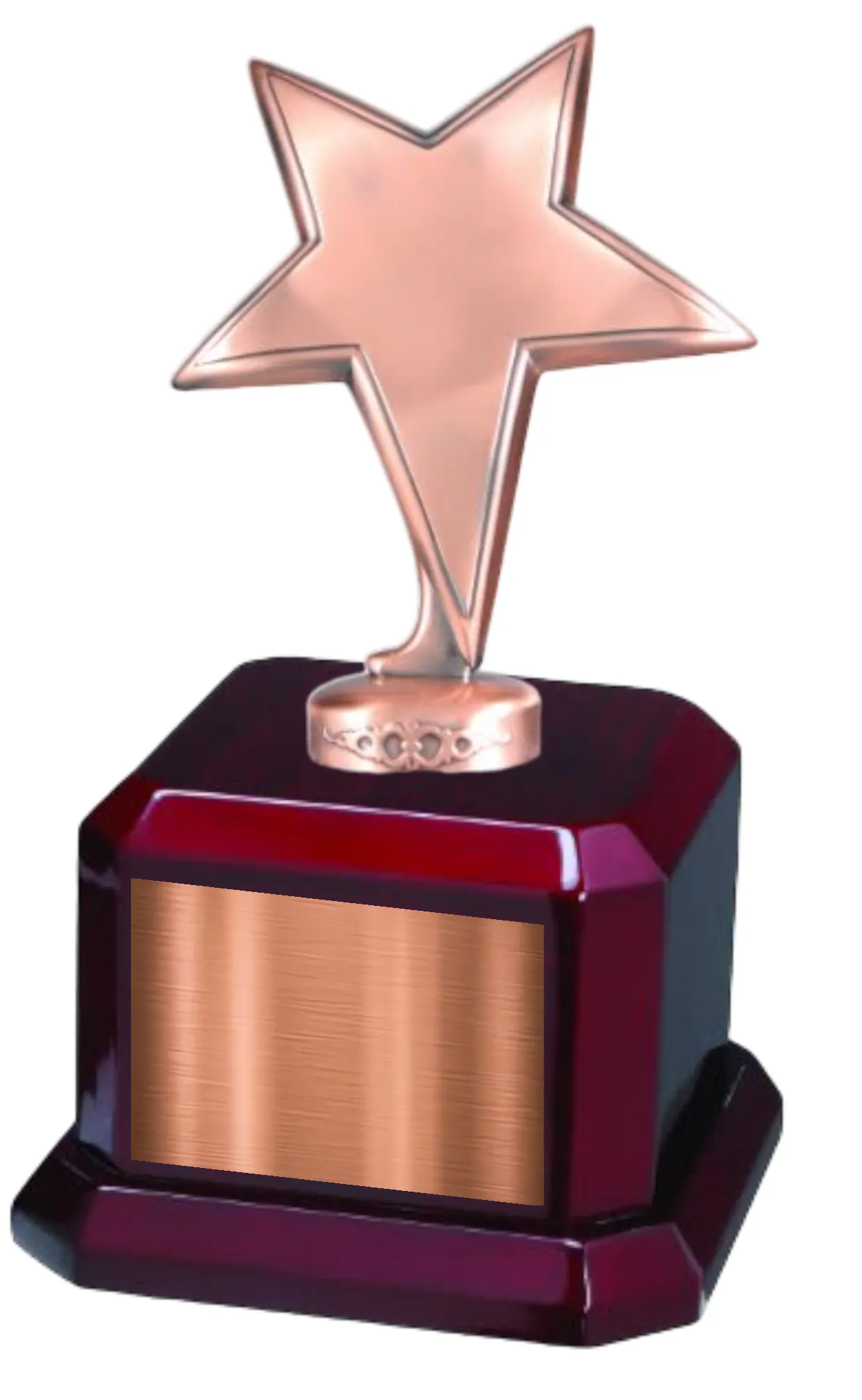 9 1/2" Star Trophy Award on Rosewood Royal Piano Finish Base 13
