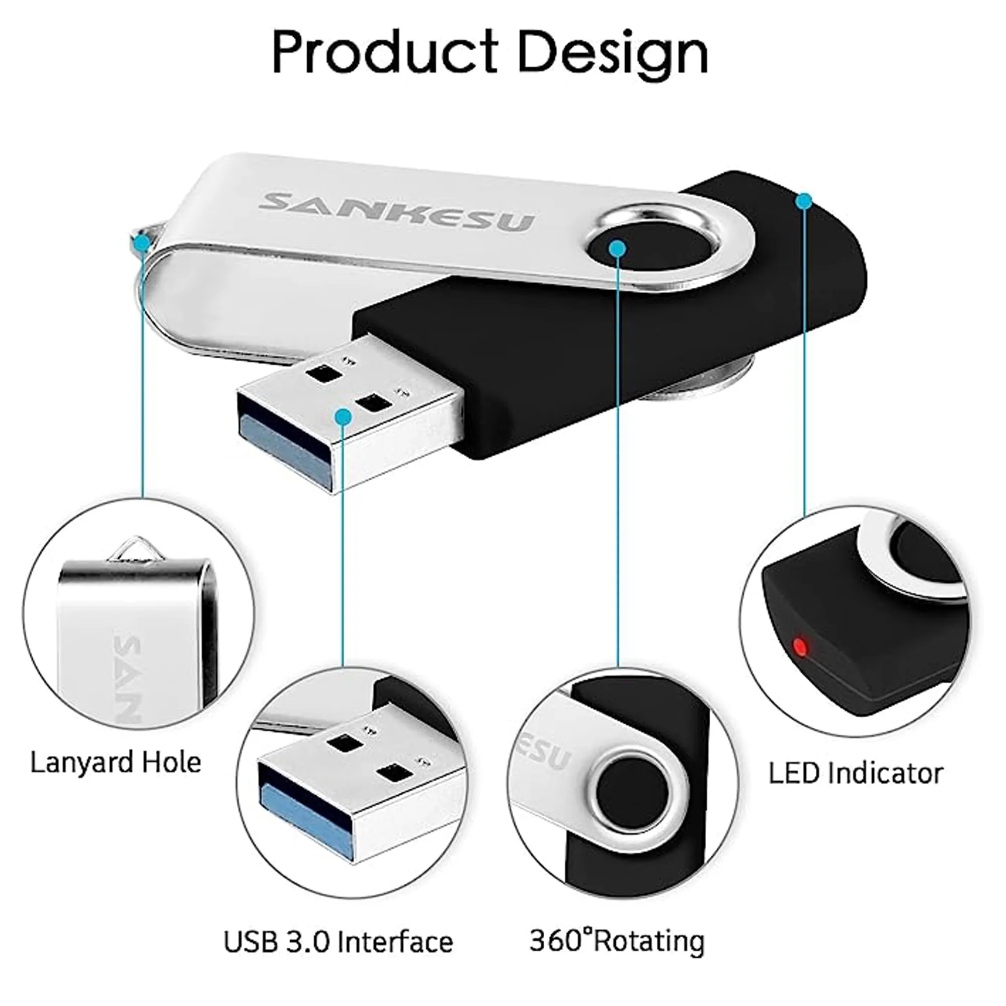 MOQ 50PCS Rush Servise Classic Swivel USB Flash Drive 6