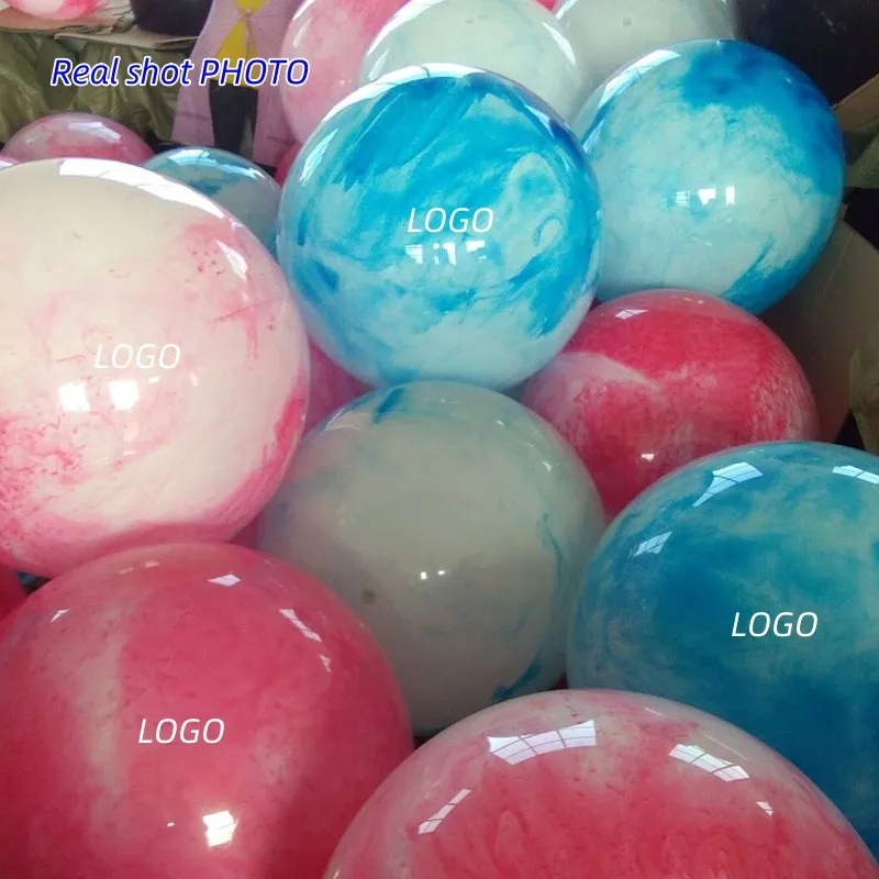 Inflatable Yoga Marbleized Bouncy Balls for Kids Outdoor Fun 6