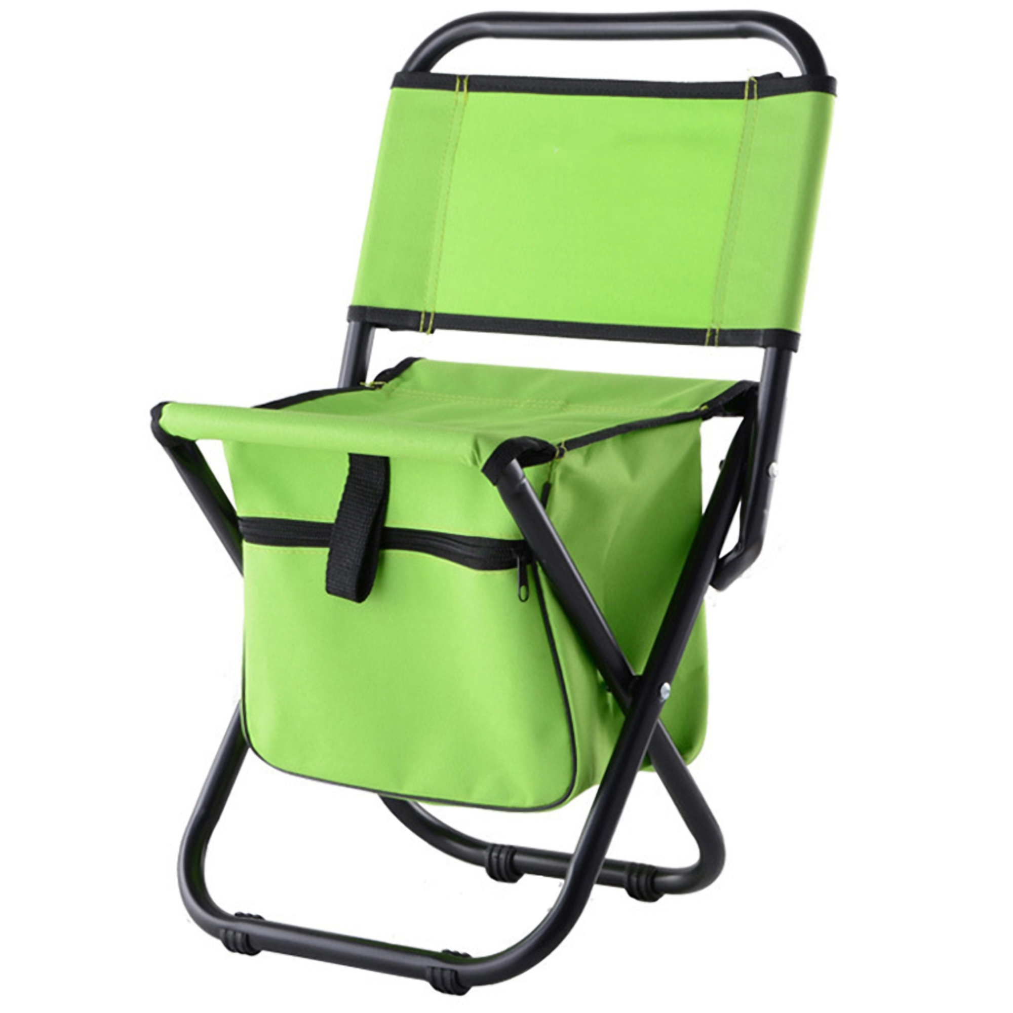 Portable Folding Camping Chair w/Insulated Cooler Bag 3