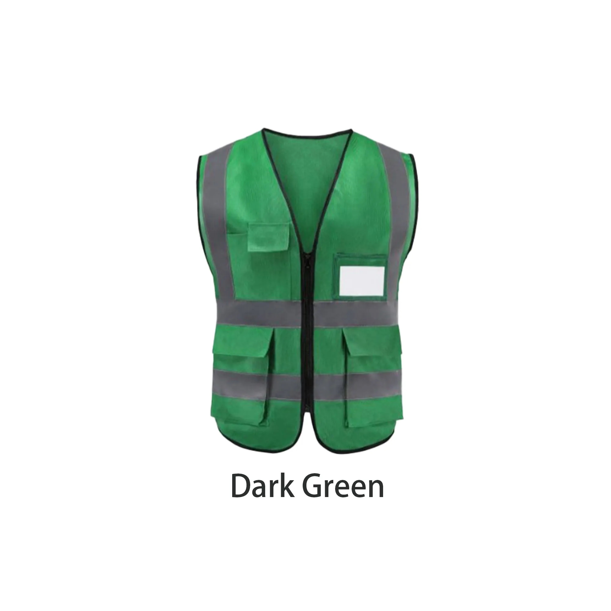 Multi-Pocket Safety Vest with Reflective Stripes 4