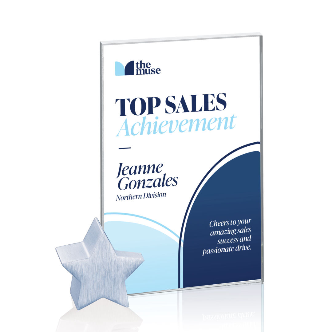 Bermuda VividPrint™ Award - Starfire/Gold Star 3