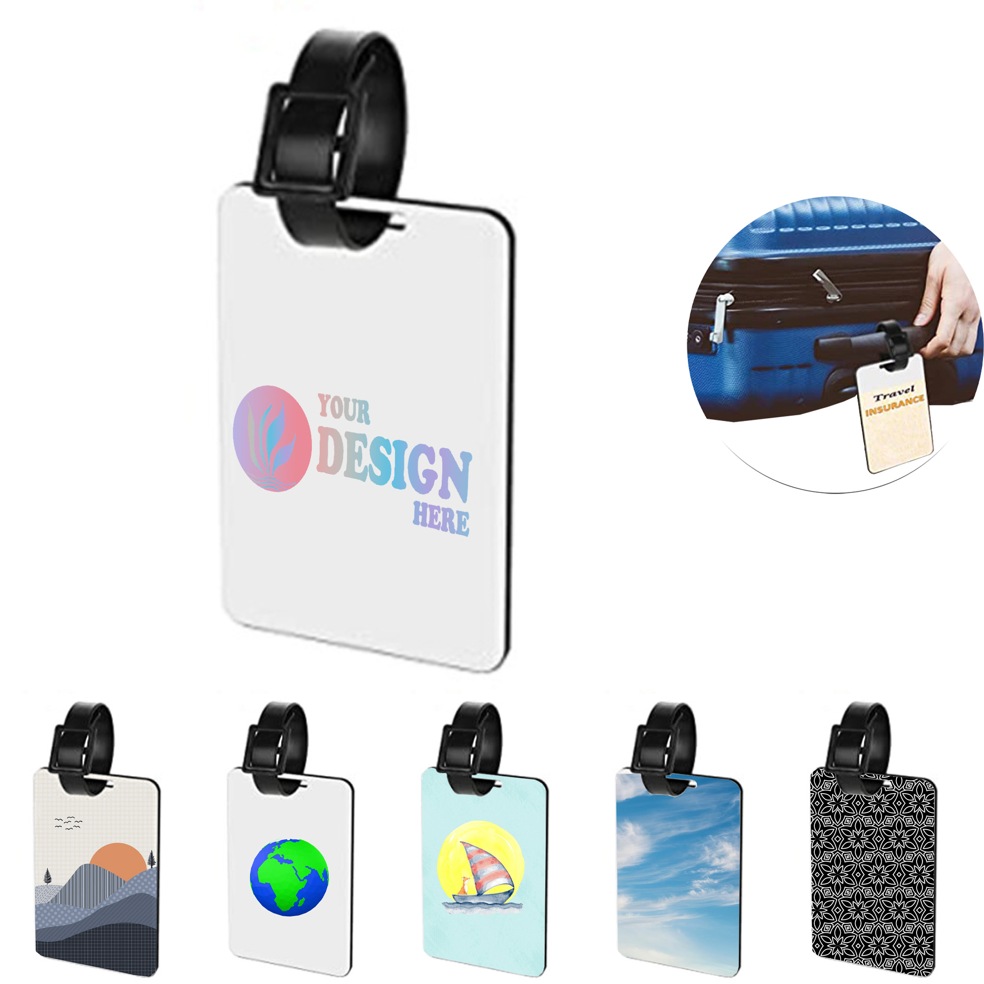 Custom Wood Luggage Tag 2