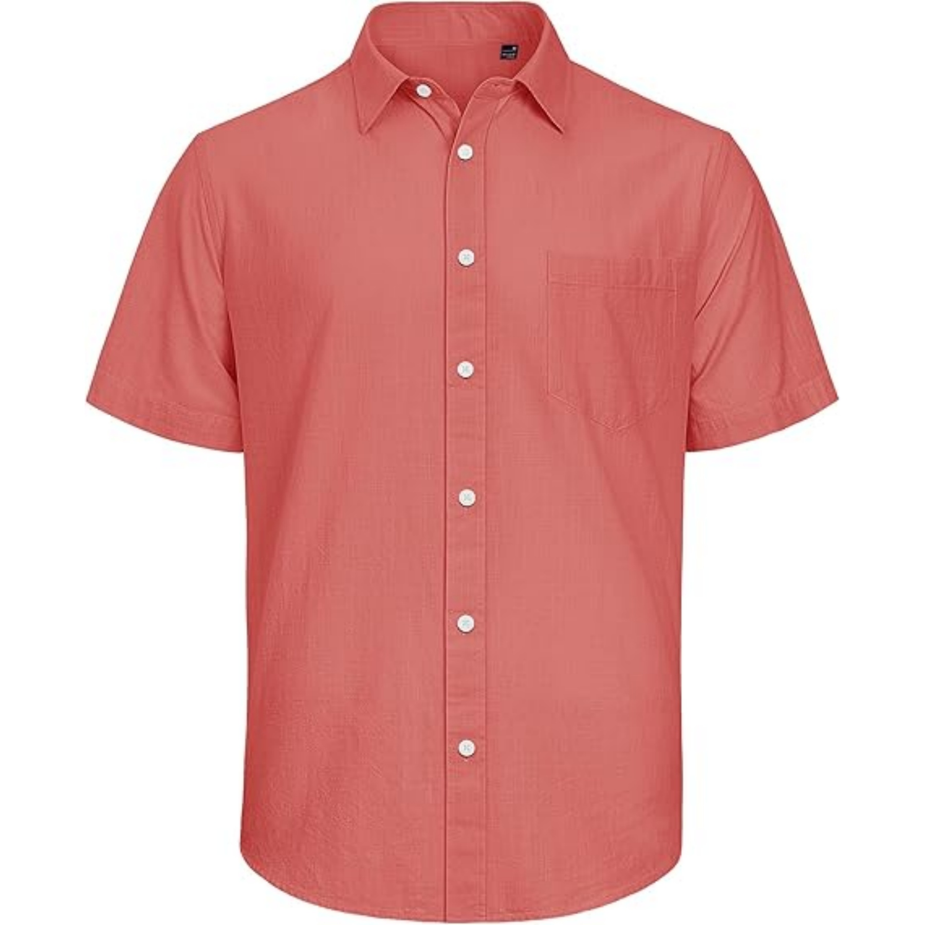 Men's Cotton Linen Short Sleeve Shirt 23