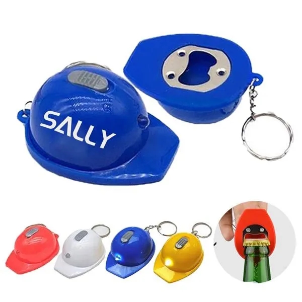 Safety Helmet Bottle Opener Keychain 2