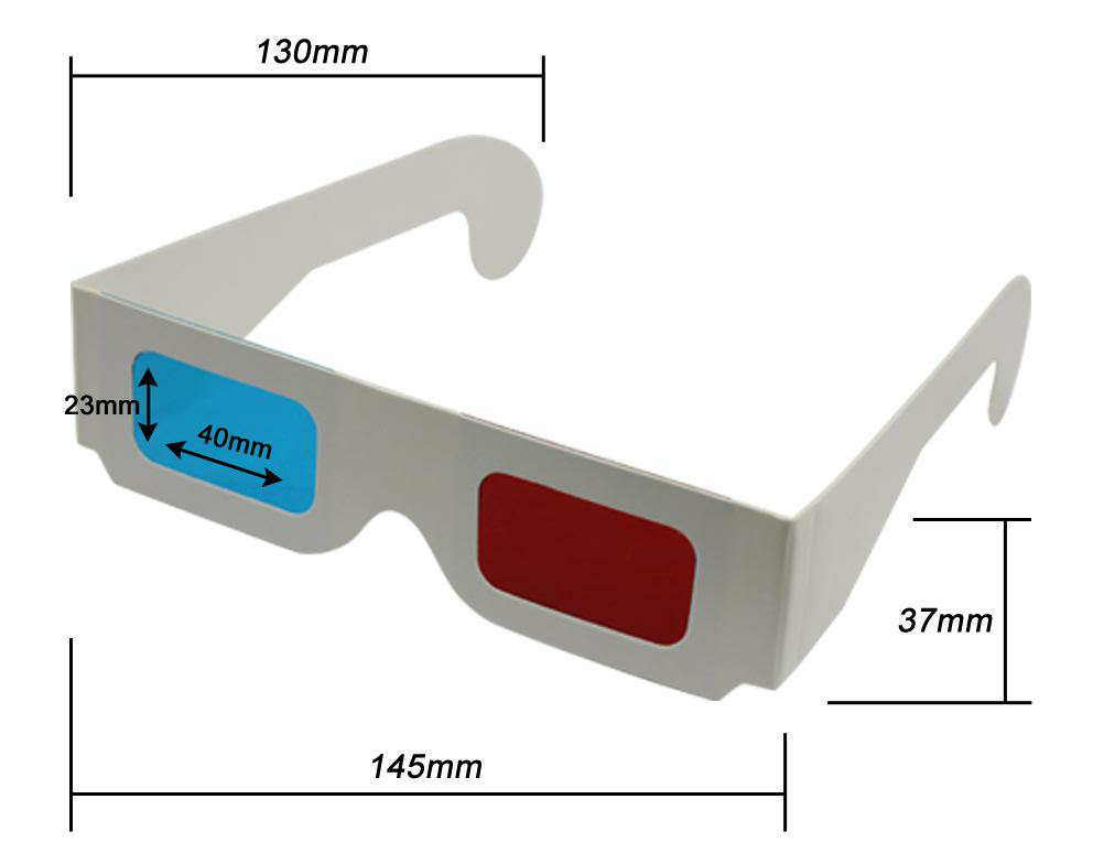 Paper-made 3D glasses, promotional toy with logo imprint 2