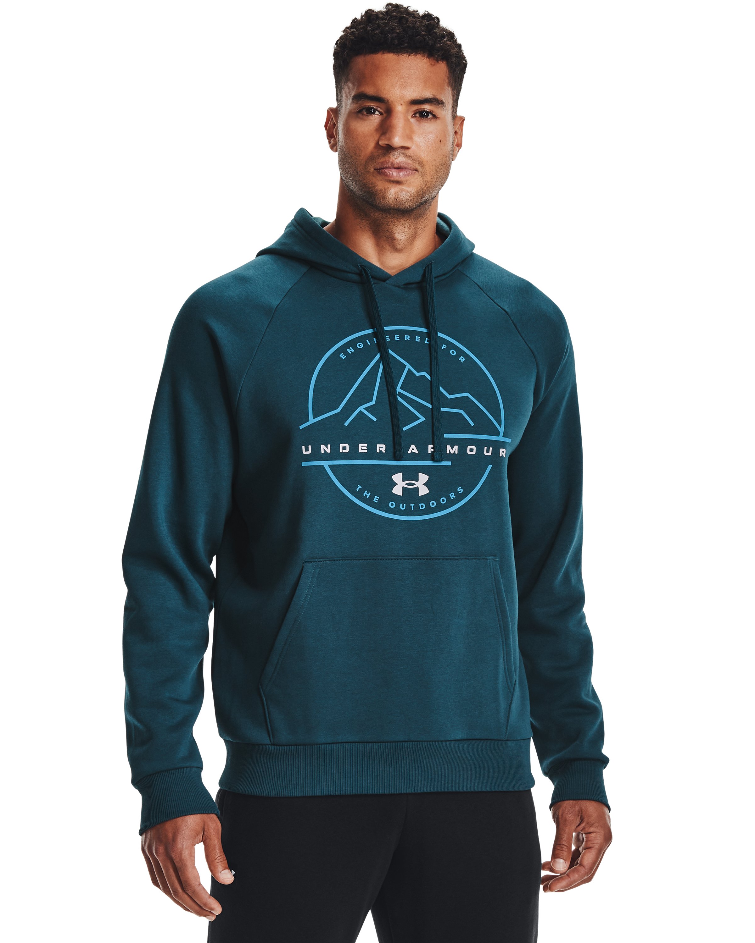 Men's UA Rival Fleece Mountain Key Hoodie, custom hoodie or sweatshirt with logo imprint 3