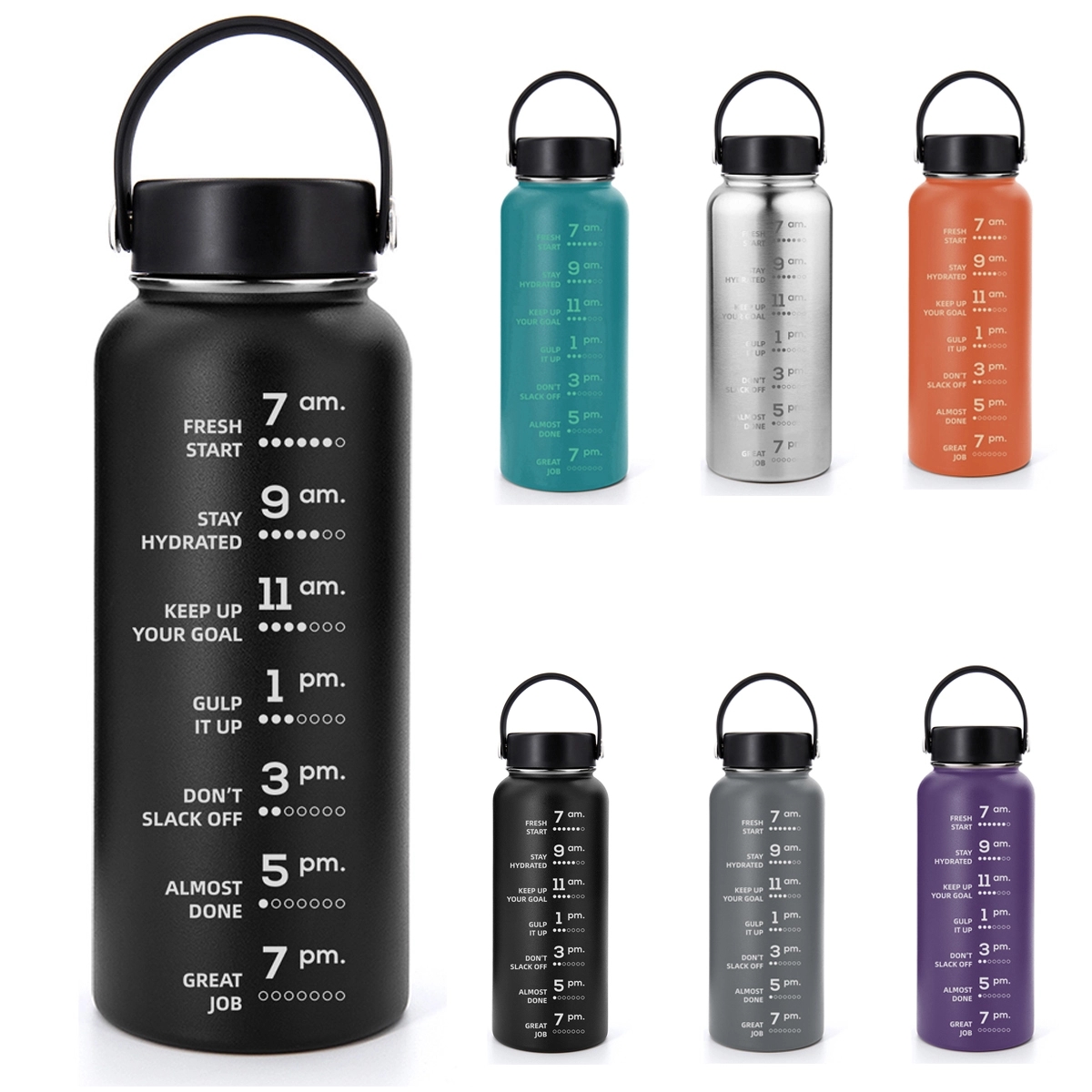 40Oz Motivational Insulated Water Bottle, custom water bottle with logo imprint 2