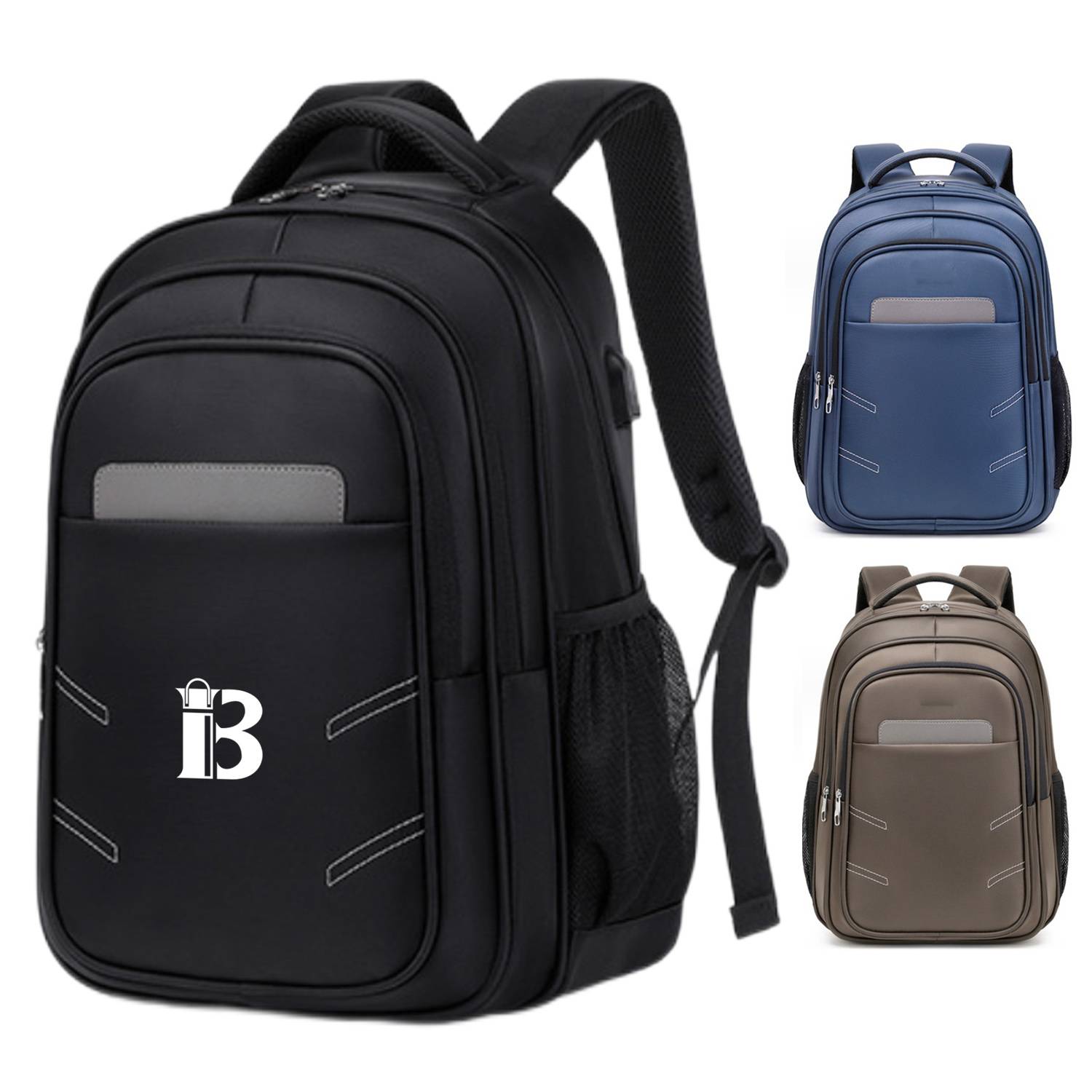 Leisure Oxford Computer Backpack With Usb Charging Port 1